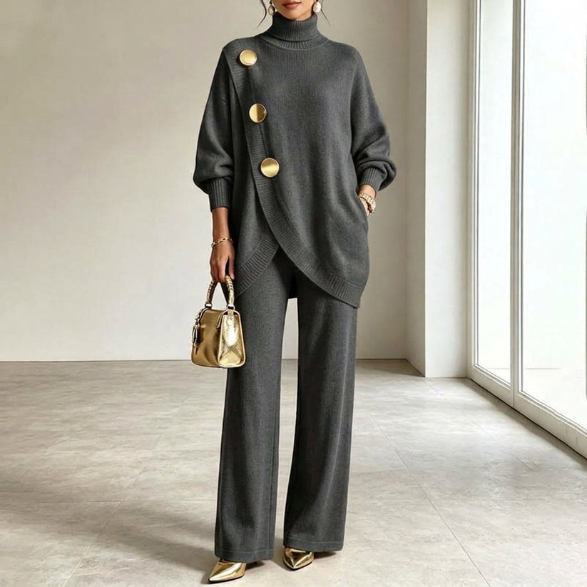 Niyana – Elegancki, Dzianinowy Zestaw Dwuczęściowy