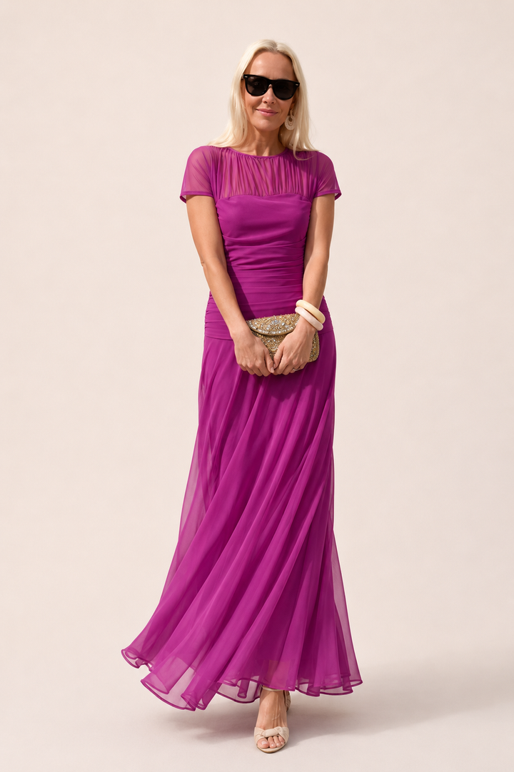 Lesliy – Elegancka Sukienka z Szyfonu