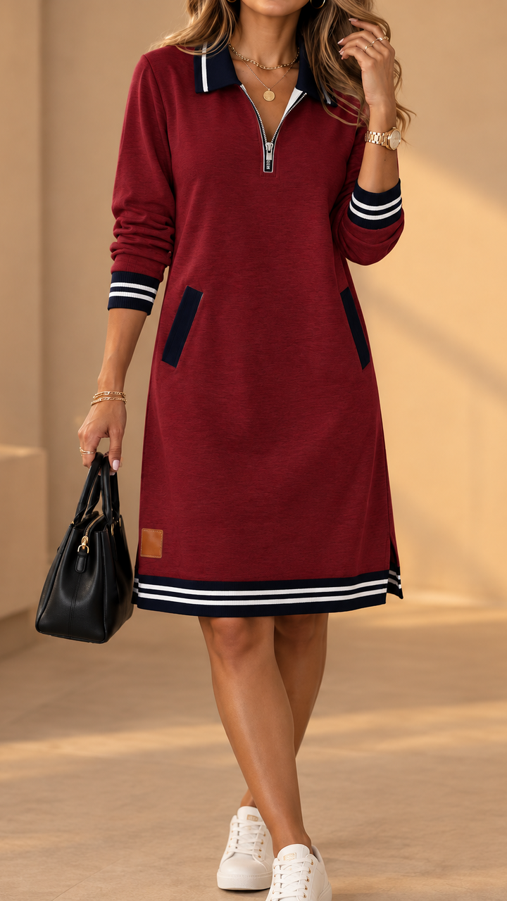 Keani - Elegancka Sukienka W Stylu Polo