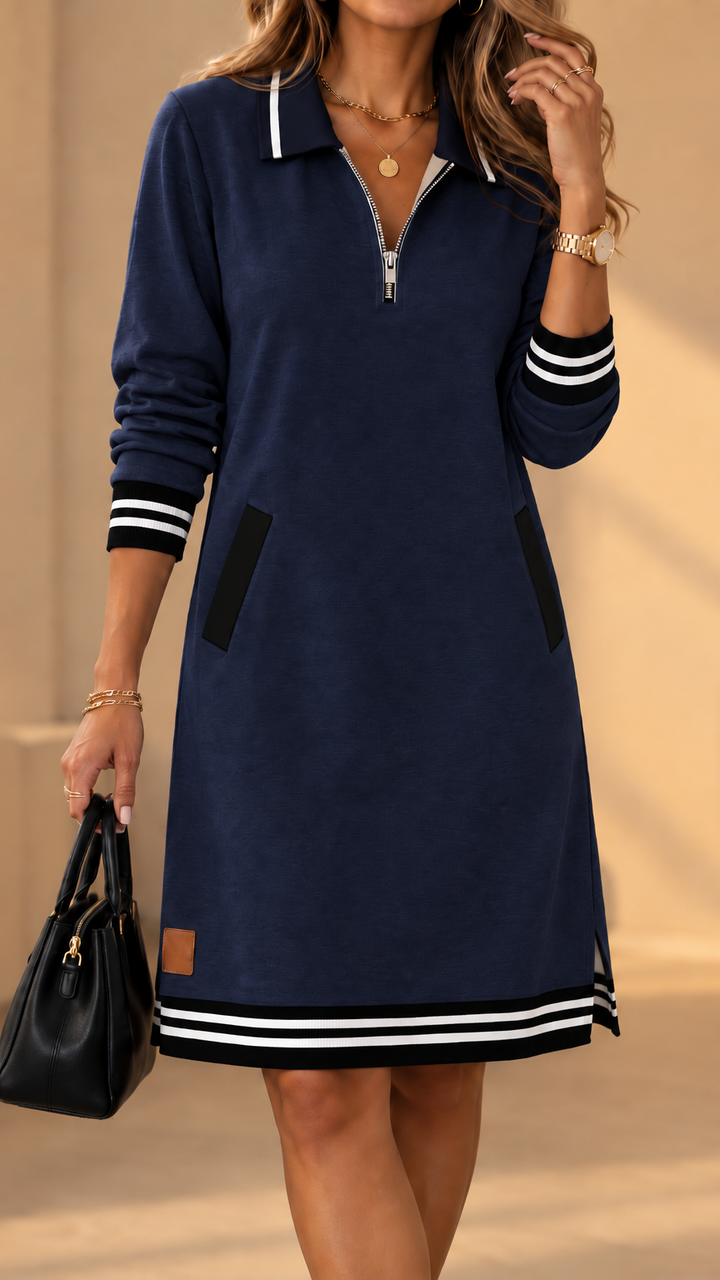 Keani - Elegancka Sukienka W Stylu Polo