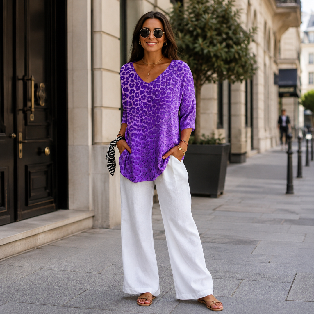 Liliam - Koszulka W Stylu Vintage Casual