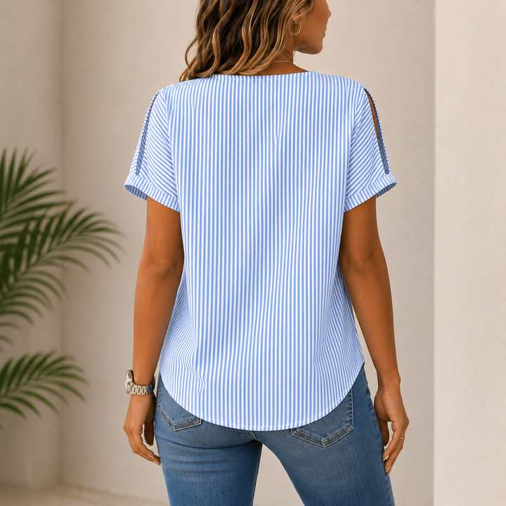 Shirri - Blusa Casual às Riscas