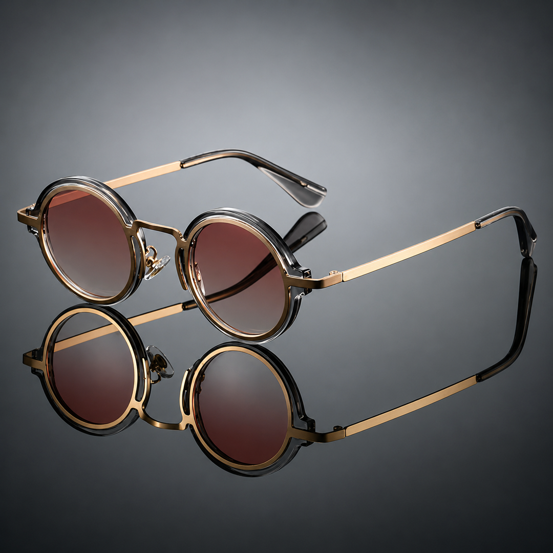OrbitShade – Okulary Przeciwsłoneczne z Orągłą Oprawką w Stylu Retro