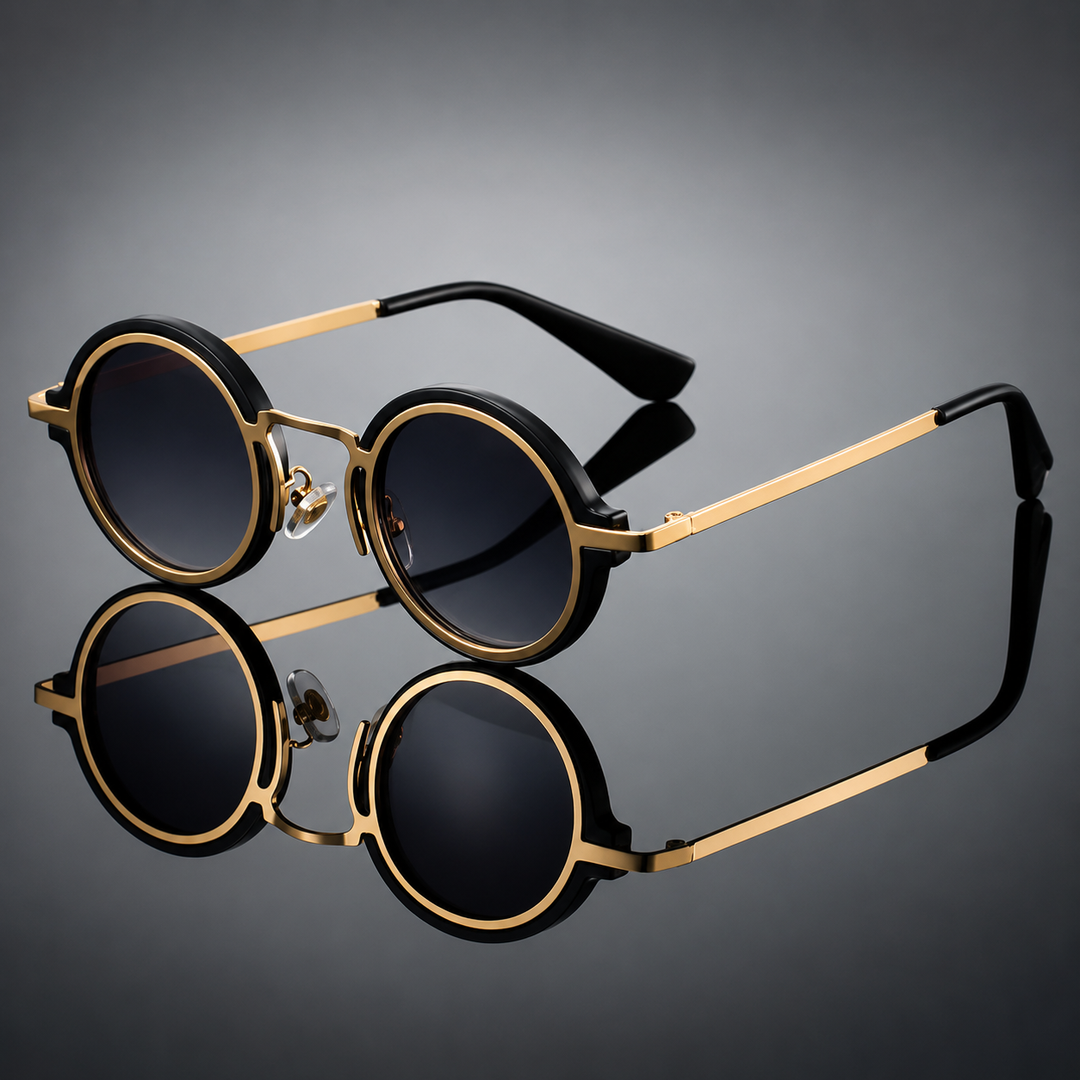 OrbitShade – Okulary Przeciwsłoneczne z Orągłą Oprawką w Stylu Retro