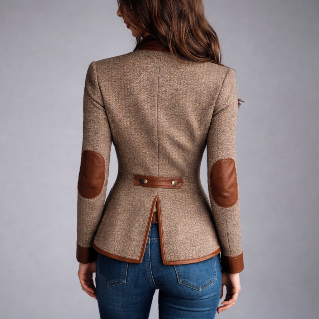 Yvanna – Elegancka Kurtka z Tweedu w Stylu Vintage
