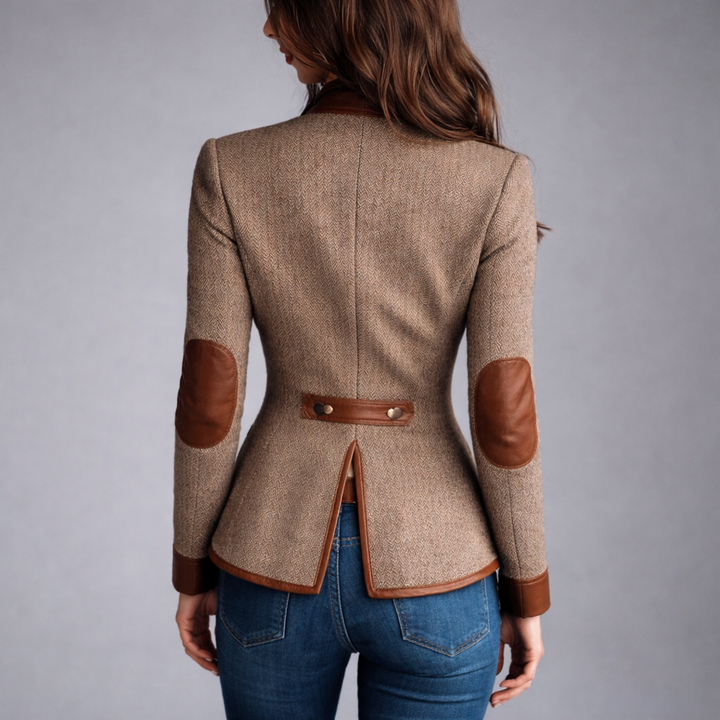 Yvanna – Elegancka Kurtka z Tweedu w Stylu Vintage