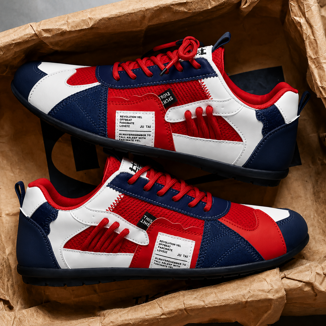 Reinders – Sznurowane Trampki w Stylu Patchworkowym
