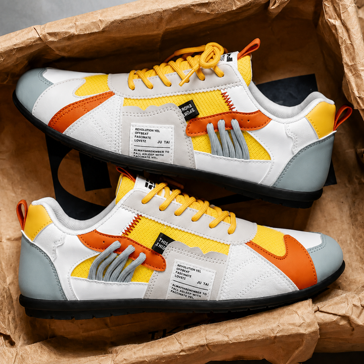 Reinders – Sznurowane Trampki w Stylu Patchworkowym