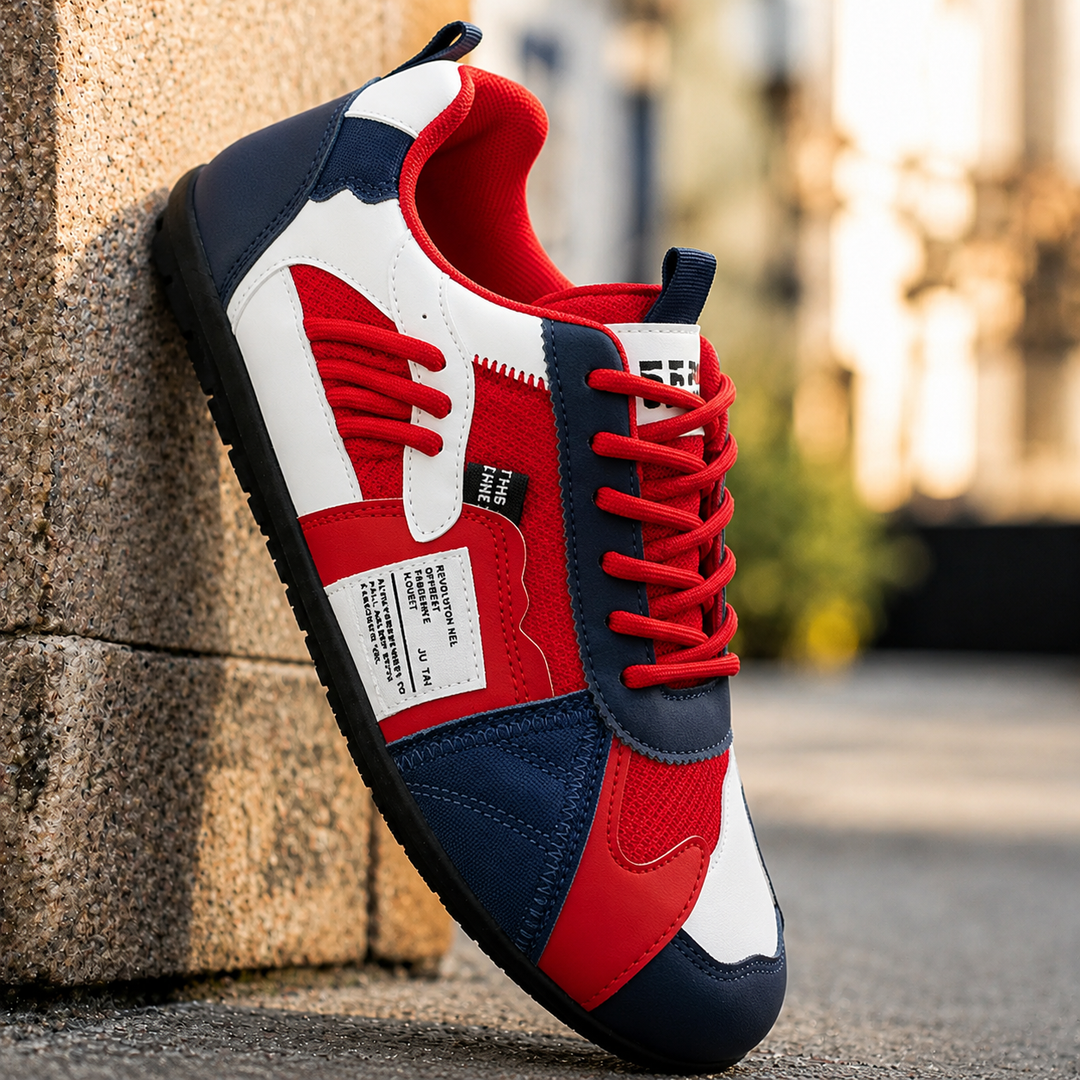 Reinders – Sznurowane Trampki w Stylu Patchworkowym