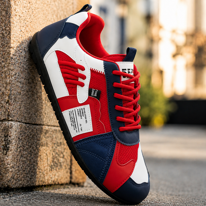 Reinders – Sznurowane Trampki w Stylu Patchworkowym