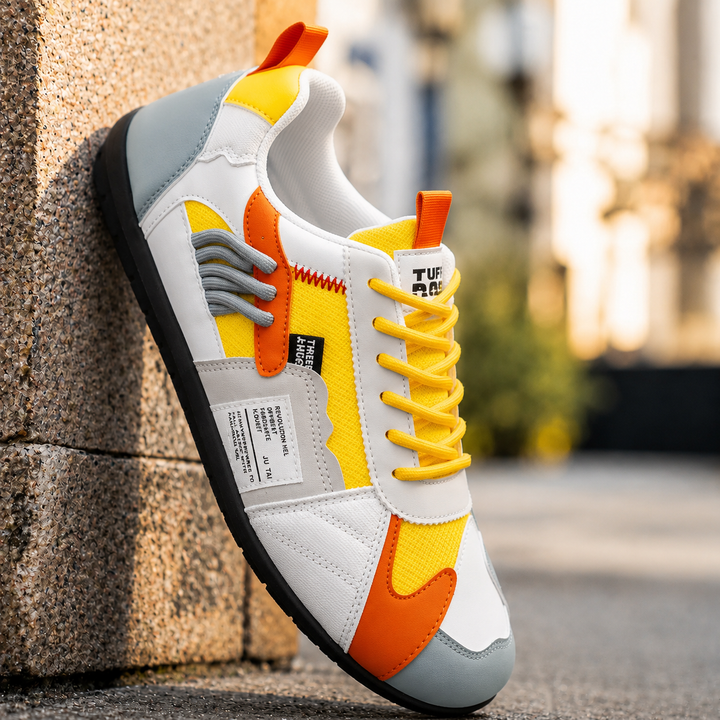 Reinders – Sznurowane Trampki w Stylu Patchworkowym
