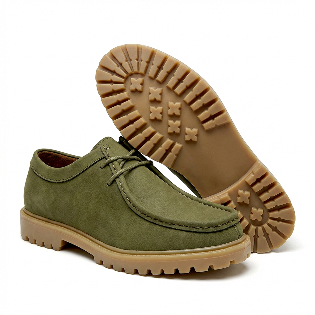 Jasson – Sznurowane Buty z Zamszowym Czubkiem Typu moc-Toe