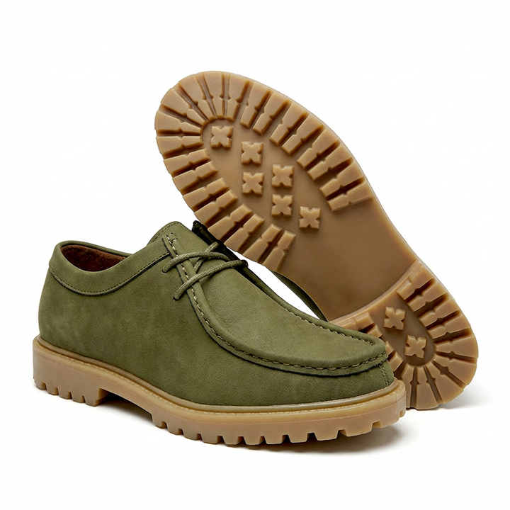 Jasson – Sznurowane Buty z Zamszowym Czubkiem Typu moc-Toe