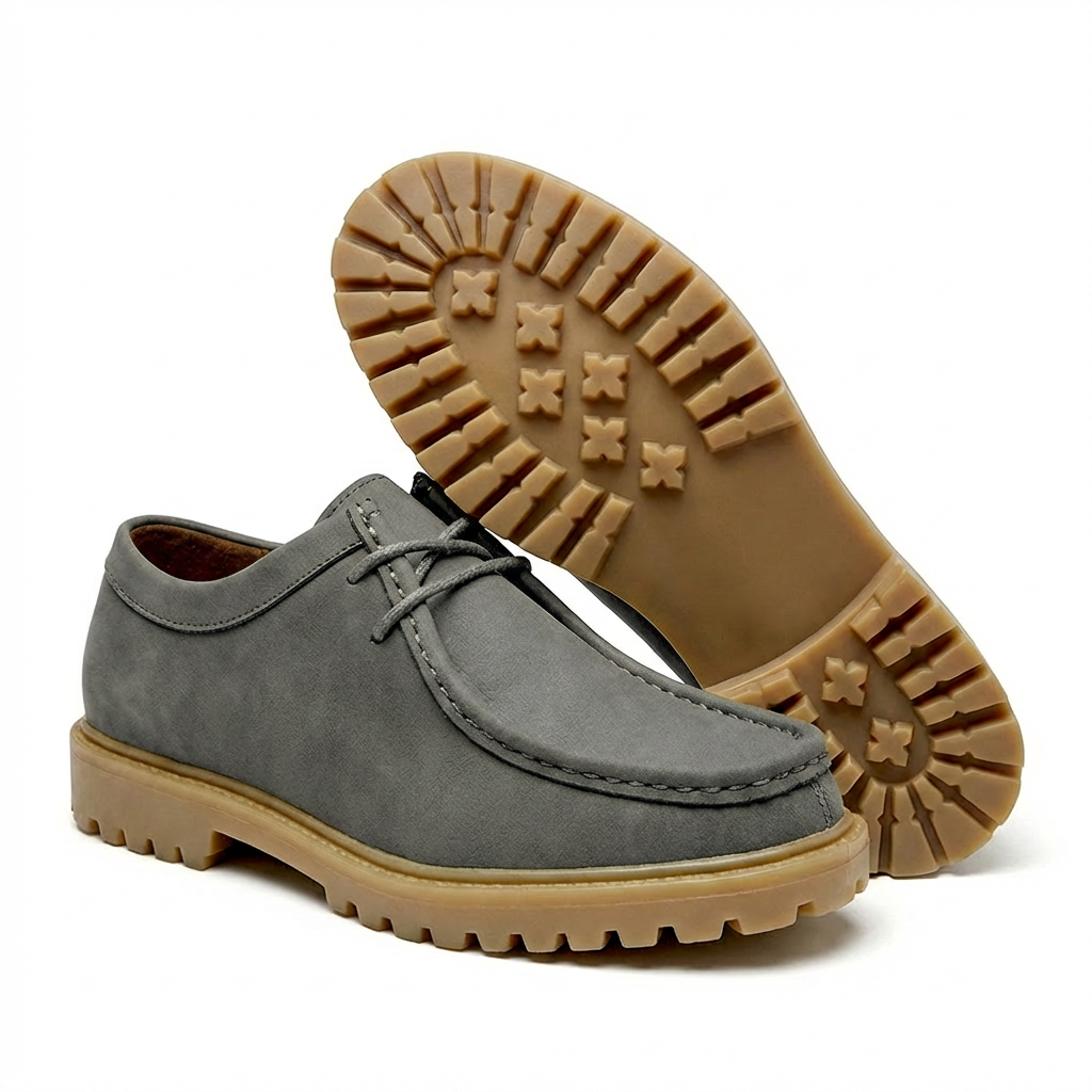 Jasson – Sznurowane Buty z Zamszowym Czubkiem Typu moc-Toe