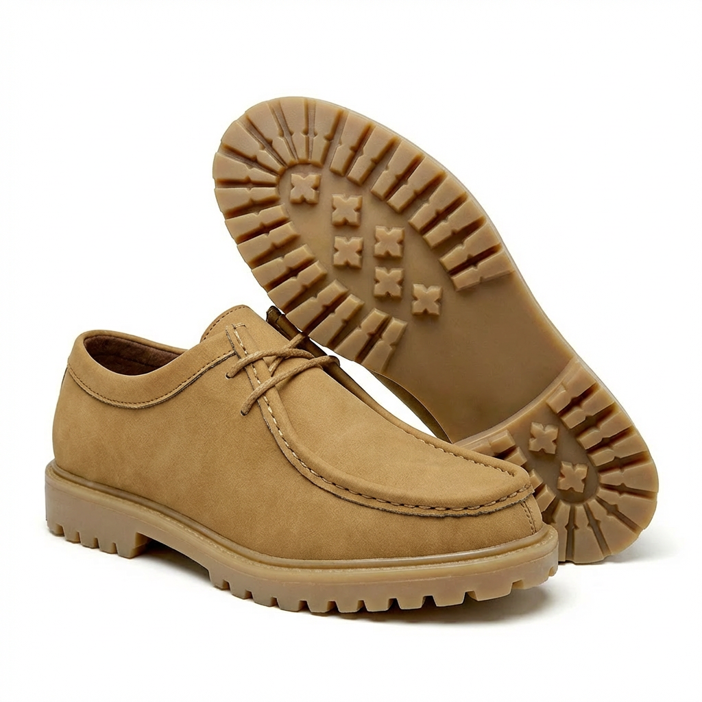 Jasson – Sznurowane Buty z Zamszowym Czubkiem Typu moc-Toe