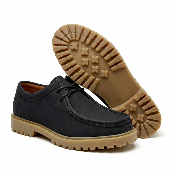 Jasson – Sznurowane Buty z Zamszowym Czubkiem Typu moc-Toe