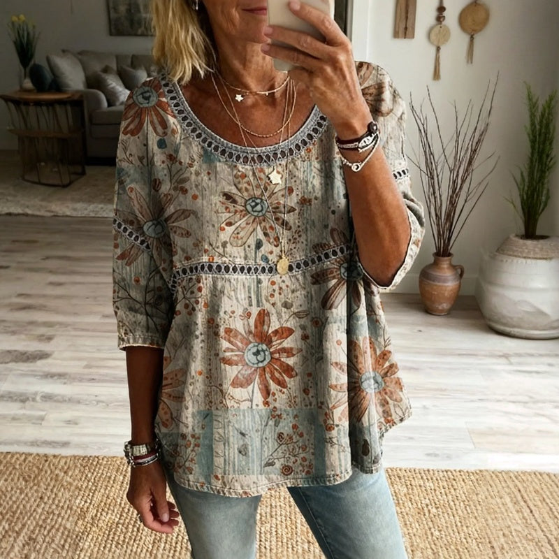 Hannia - Bluza W Stylu Vintage