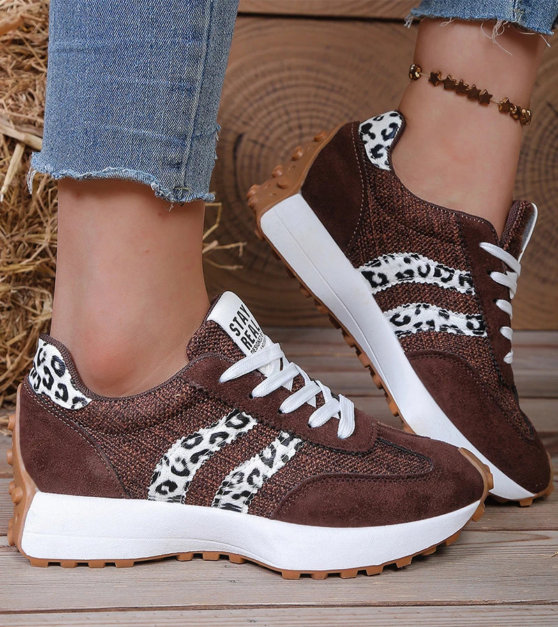 Halima – Wygodne Sneakersy Retro Sznurowane