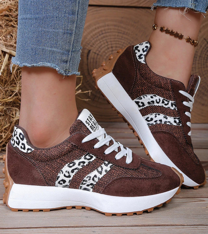 Halima – Wygodne Sneakersy Retro Sznurowane