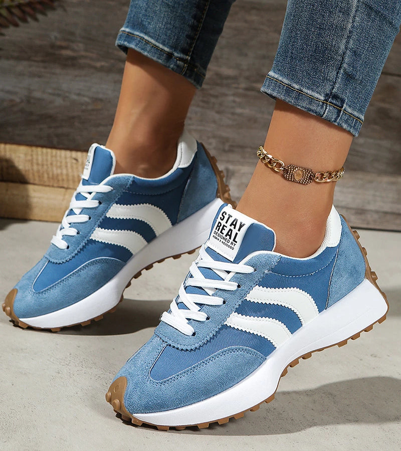 Halima – Wygodne Sneakersy Retro Sznurowane