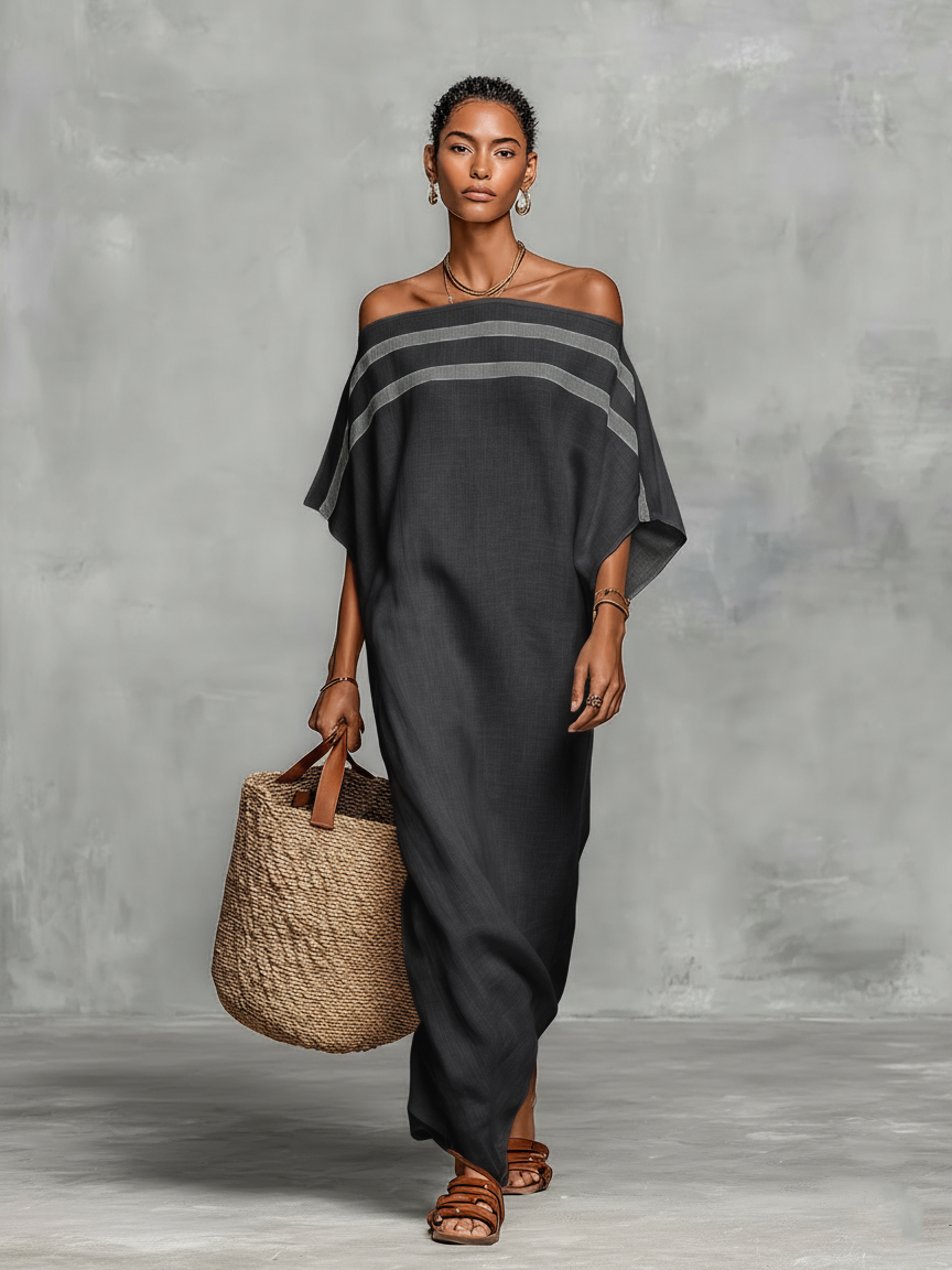 Vilina – Minimalistyczna Sukienka Maxi z lnu