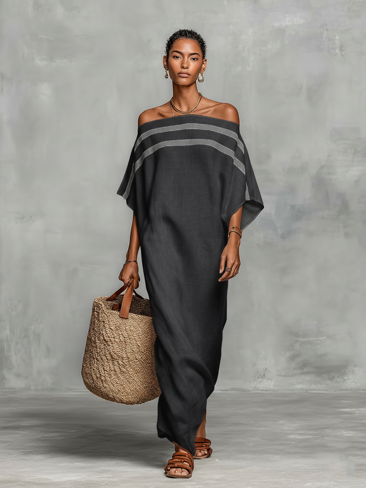 Vilina – Minimalistyczna Sukienka Maxi z lnu