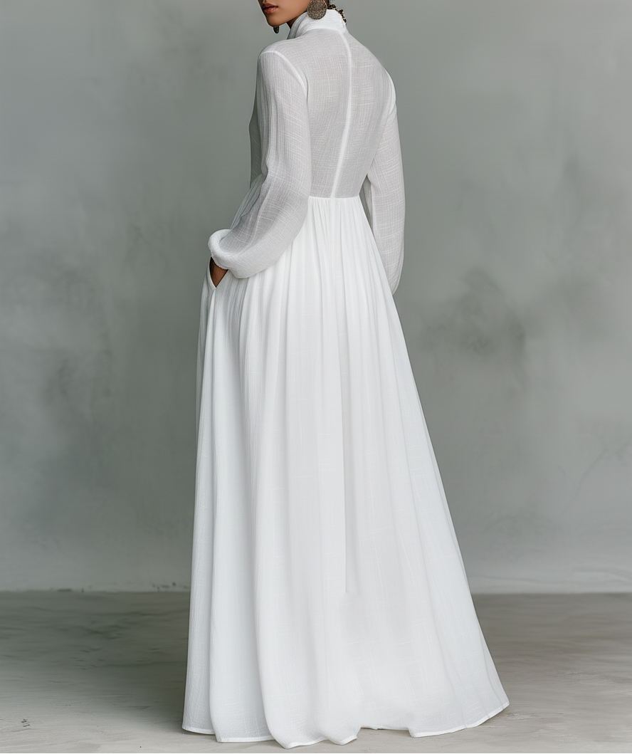 Sheilan – Elegancka Sukienka Maxi z Guzikami