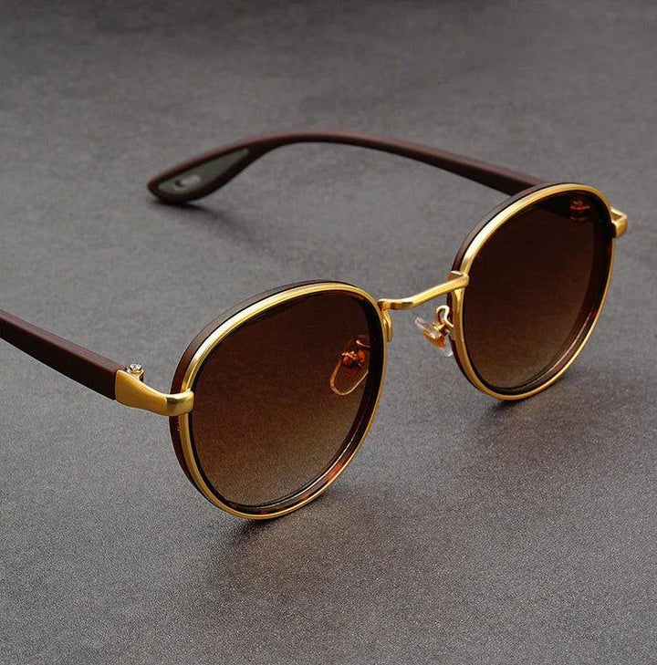 NoirGlow – Okrągłe Okulary Przeciwsłoneczne Luxe Eclipse