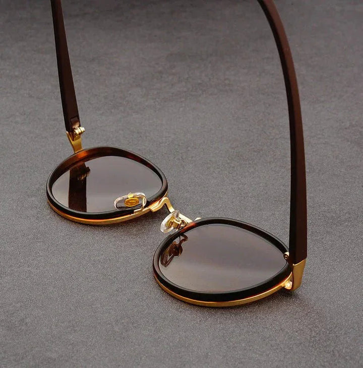 NoirGlow – Okrągłe Okulary Przeciwsłoneczne Luxe Eclipse