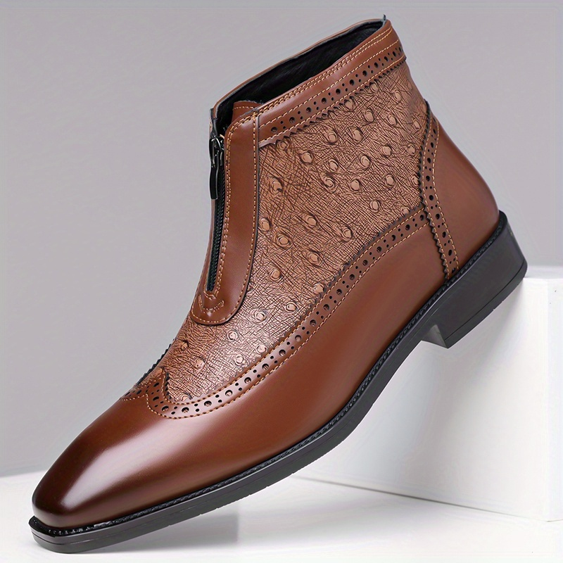 Butler – Skórzane Buty Zapinane na Zamek