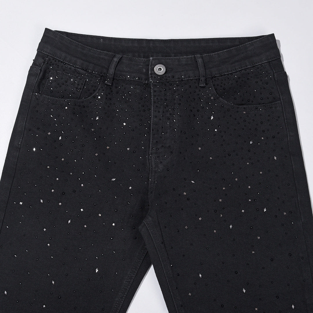 Jake - Dżinsy Slim fit z Wysokim Stanem i Kryształkami