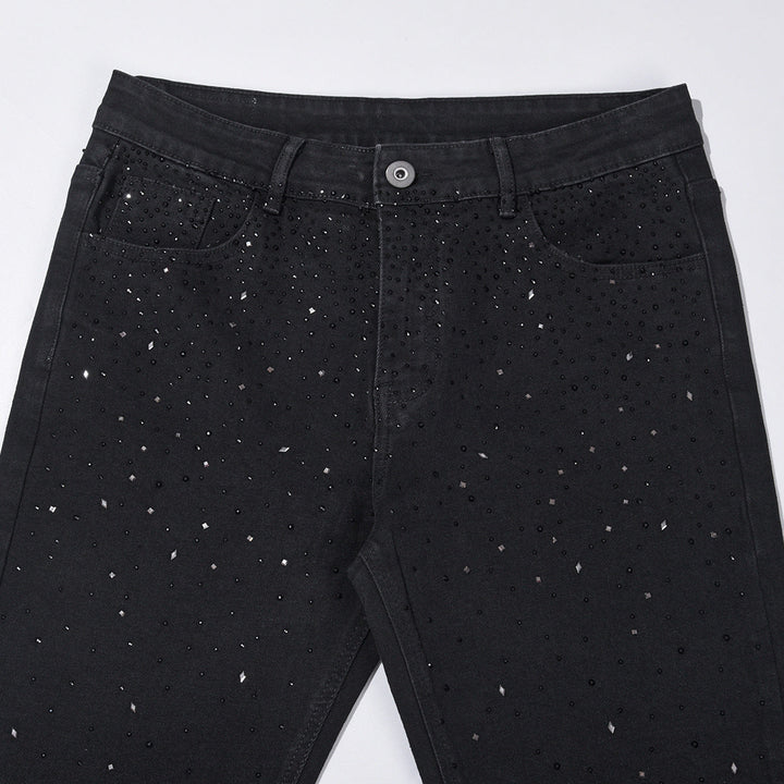 Jake - Dżinsy Slim fit z Wysokim Stanem i Kryształkami