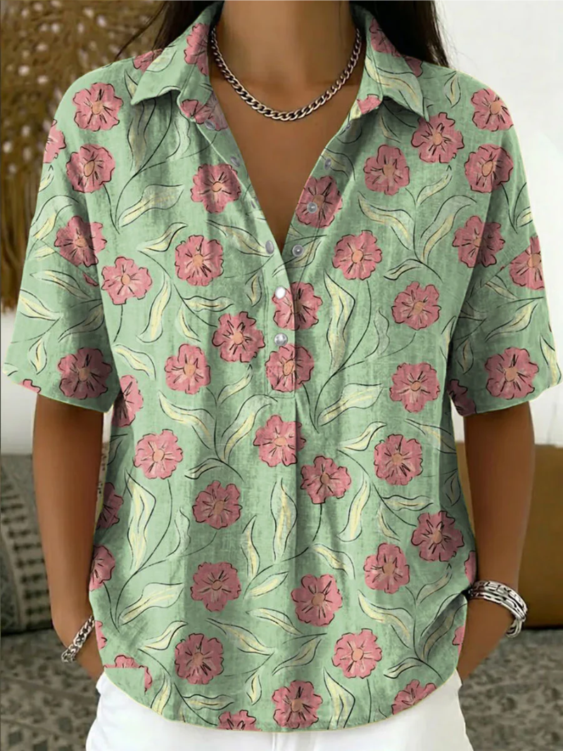 Brandie – Bluzka Zapinana na Guziki