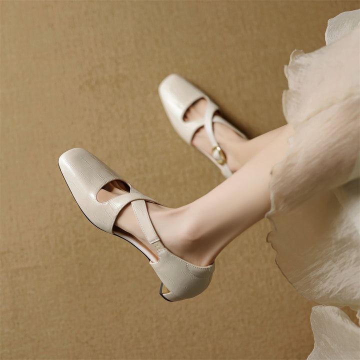 Malena – Skórzane Buty Z Krzyżującymi Się Paskami
