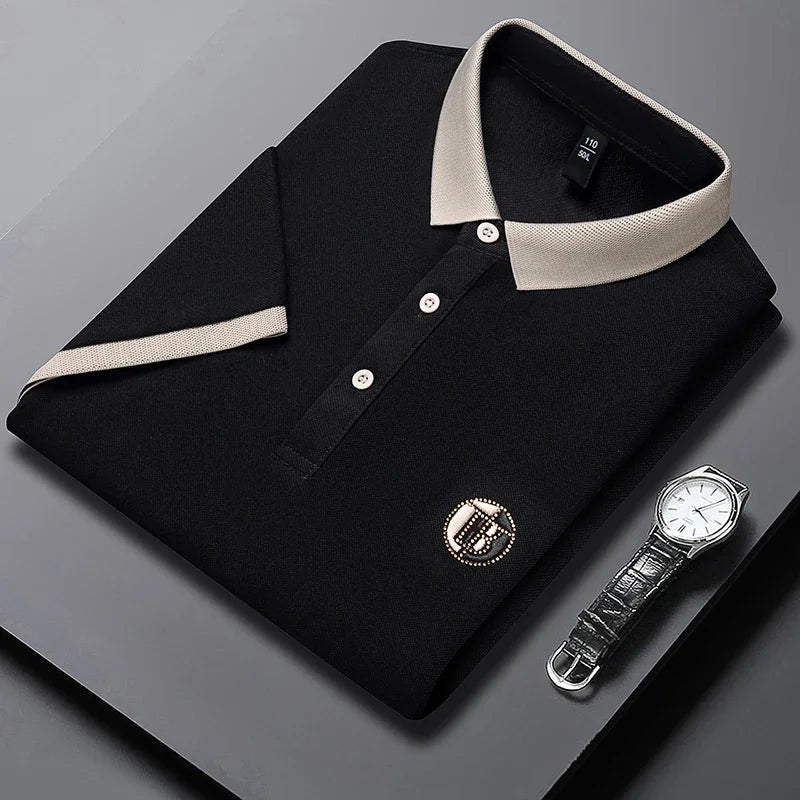 Angan – Elegancka Koszulka Polo w Dwóch Odcieniach