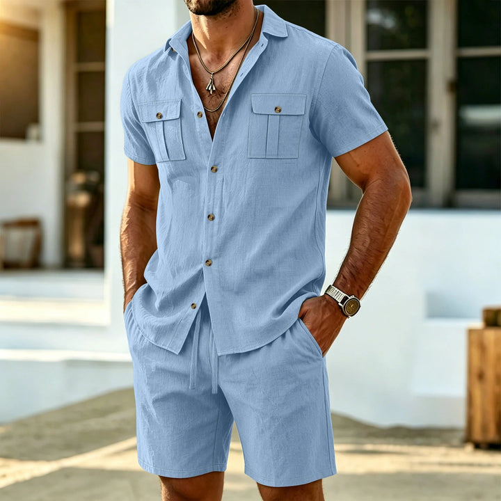 Jalo - Dwuczęściowy Zestaw Z Lnu W Stylu Casualowym