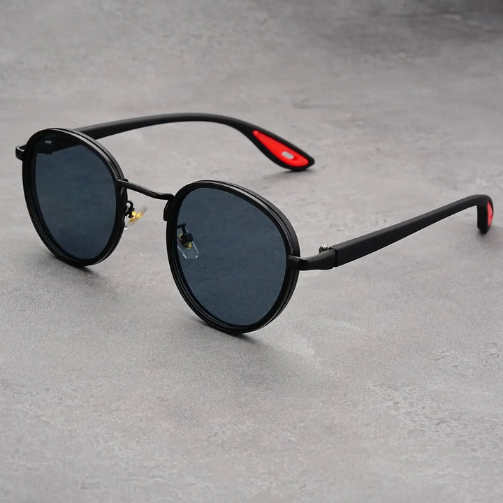 NoirGlow – Okrągłe Okulary Przeciwsłoneczne Luxe Eclipse