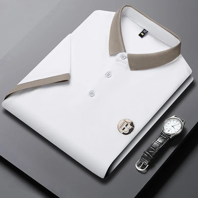 Angan – Elegancka Koszulka Polo w Dwóch Odcieniach