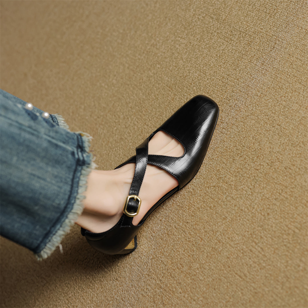 Malena – Skórzane Buty Z Krzyżującymi Się Paskami