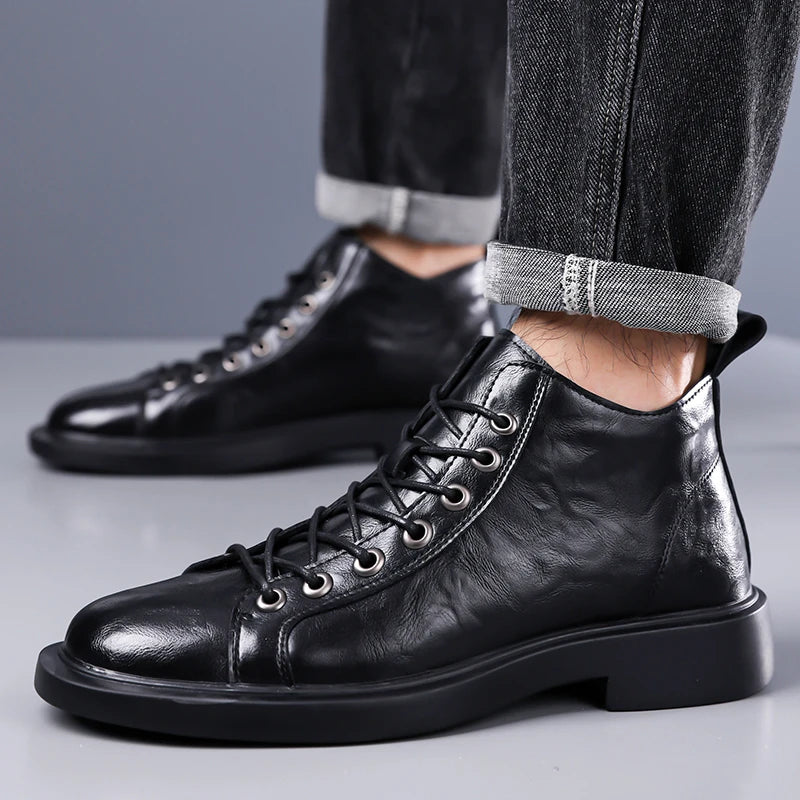 Ailton - Skórzane Buty Na Sznurowadłach
