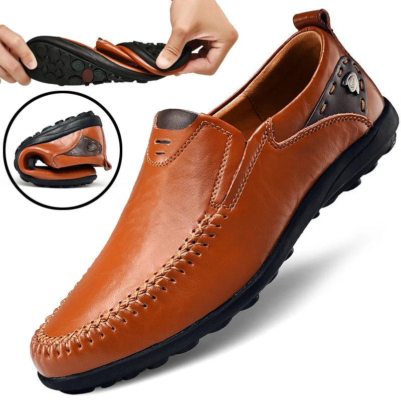 Shalav – Swobodne Skórzane Buty Wsuwane