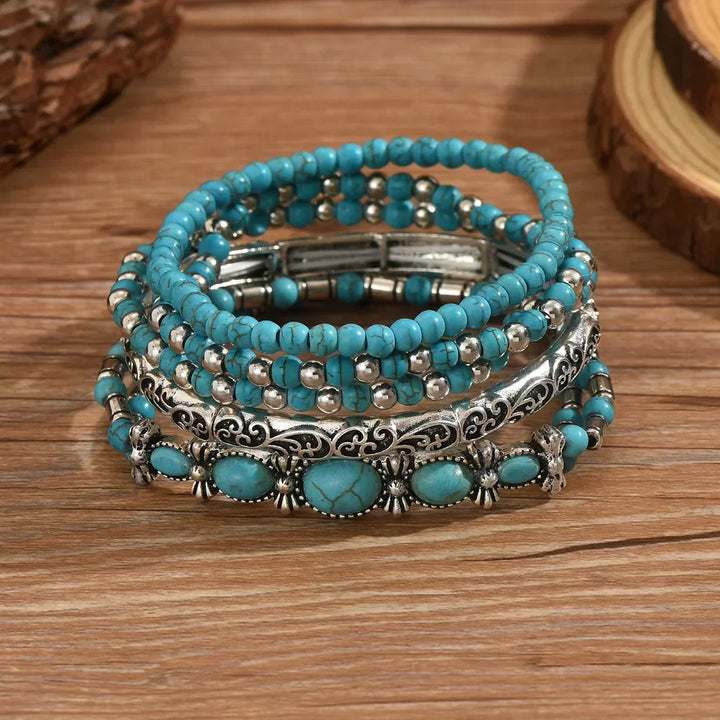 Nilay – Bransoletki W Stylu Boho w Kolorze Turkusowym