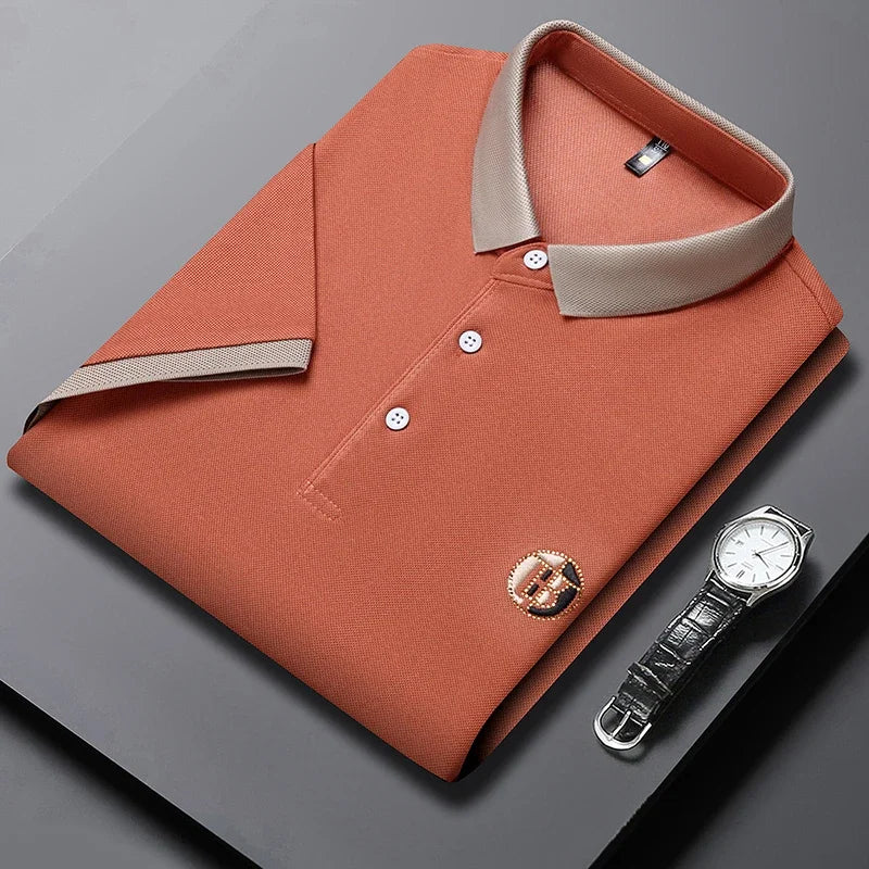 Angan – Elegancka Koszulka Polo w Dwóch Odcieniach