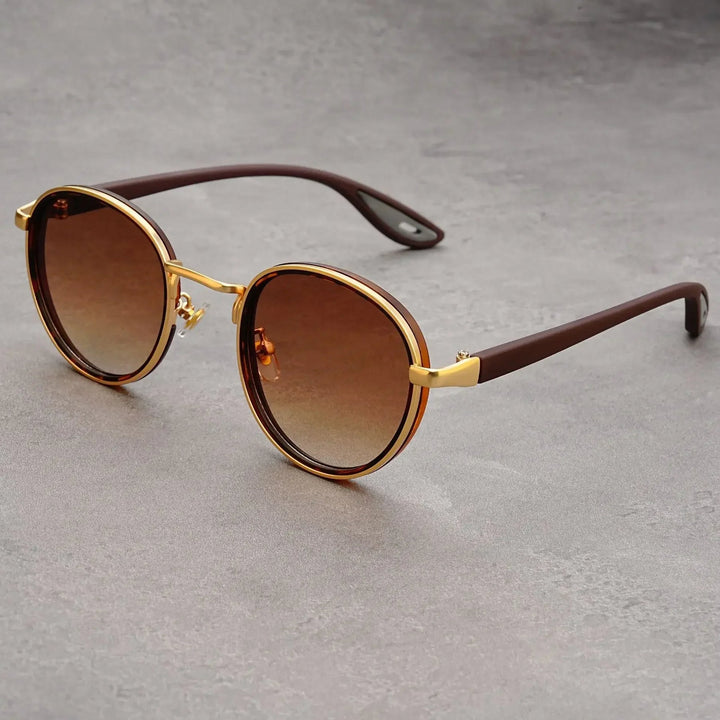 NoirGlow – Okrągłe Okulary Przeciwsłoneczne Luxe Eclipse