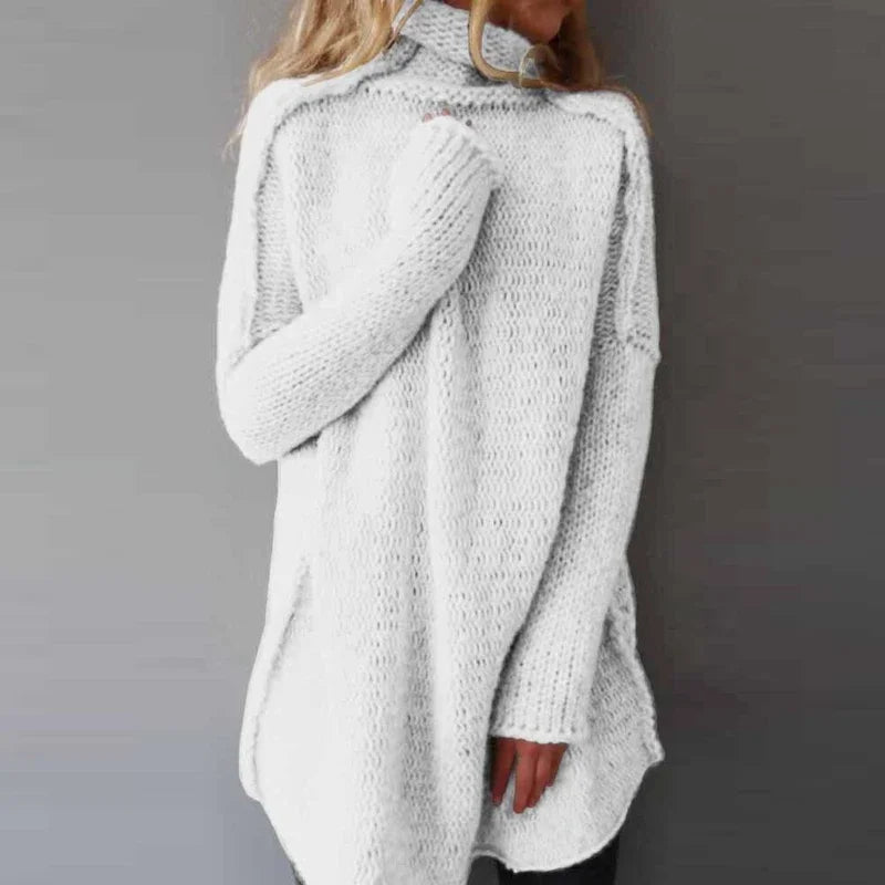 Natalie – sweter z dzianiny z golfem