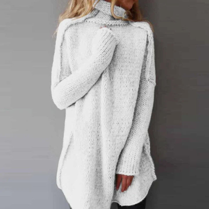 Natalie – sweter z dzianiny z golfem