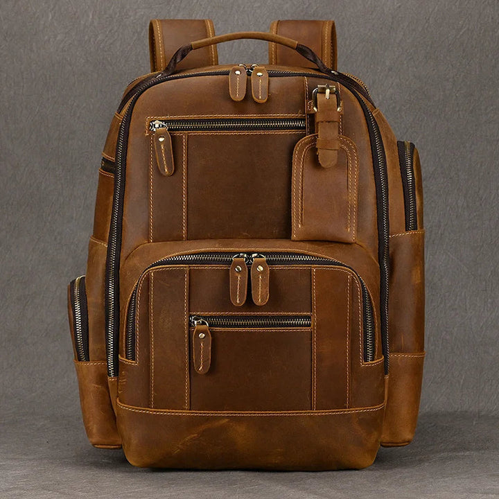 SummitCarry – Plecak Podróżny z Vintage'owej Skóry Bydlęcej