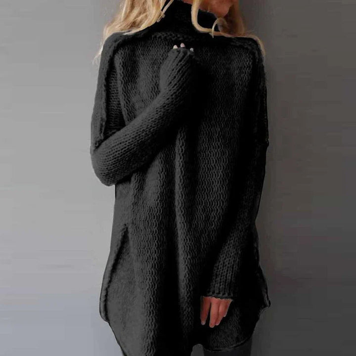 Natalie – sweter z dzianiny z golfem