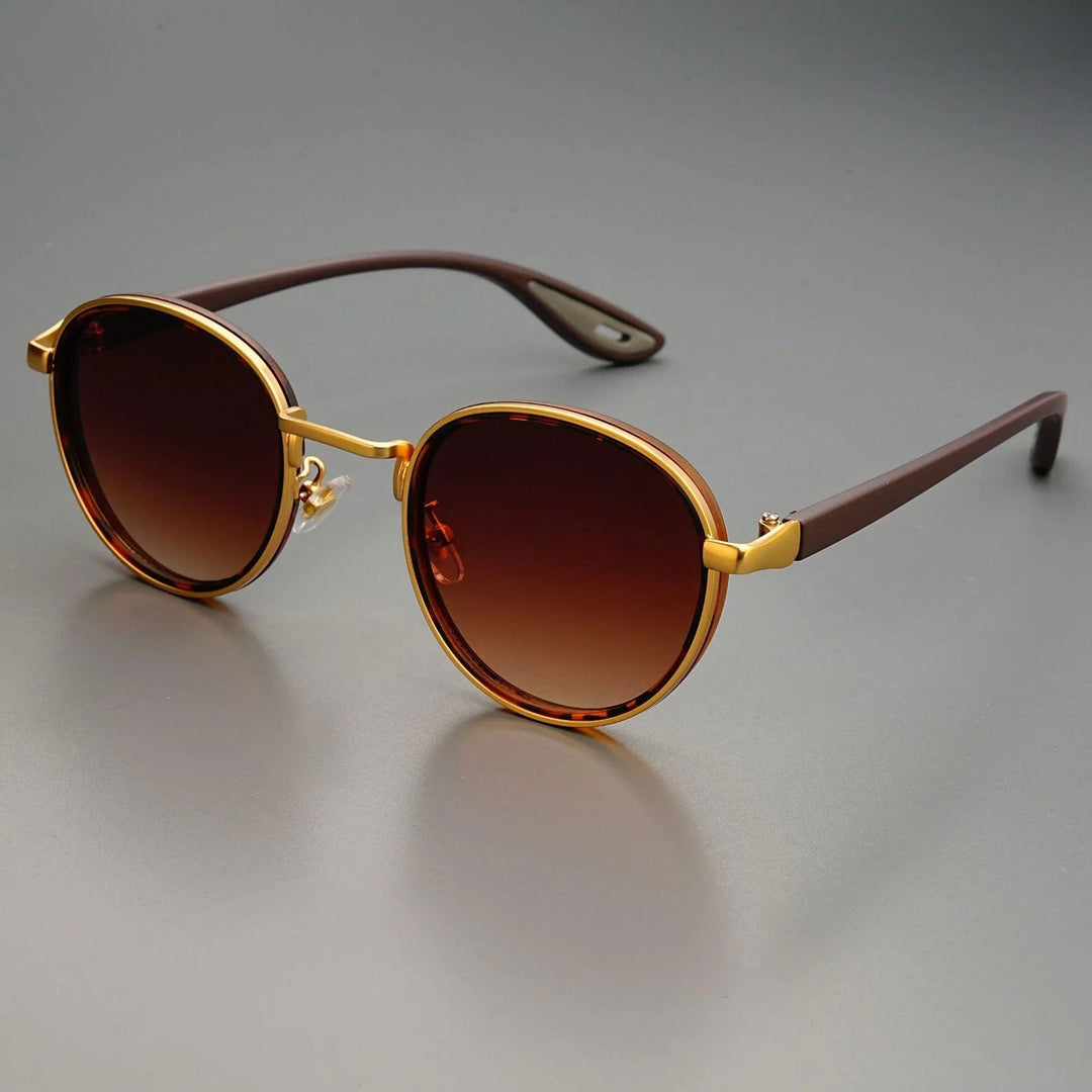 NoirGlow – Okrągłe Okulary Przeciwsłoneczne Luxe Eclipse