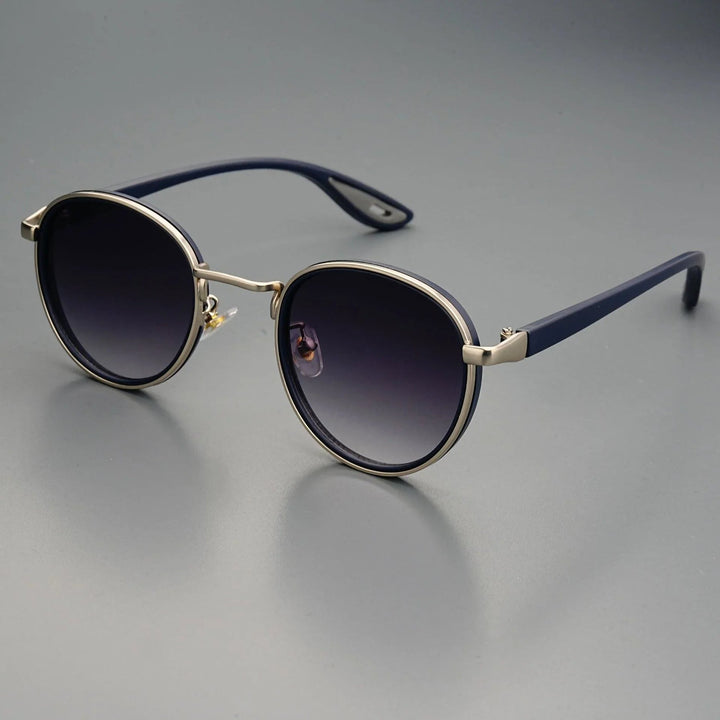 NoirGlow – Okrągłe Okulary Przeciwsłoneczne Luxe Eclipse
